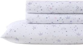 Laura Ashley Kids - Queen Sheets, Soft Wrinkle-Resistant Toddler Bedding Set, Fun & Whimsical Bedroom Decor (Dancing Stars Purple, Queen)