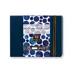 Zen Sangam Express your Mind - A5 Watercolor Art Journal Landscape - 245 GSM - 20% Cotton Cold Pressed - 50 Pages - Size (14.8x21cm) - Watercolour Book - Blue