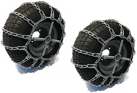 The ROP Shop 2 Link TIRE Chains & TENSIONERS 23x10.5x12 for John Deere Mower Tractor Rider