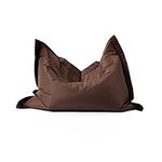 MaxiBean Large Bean Bag Chair for Kids and Children - Gaming BeanBag Cushion with Filling Beans Included, Perfect for Living Room, Bedroom, Garden Room, and Outdoor Use Weather Resistant - Brown