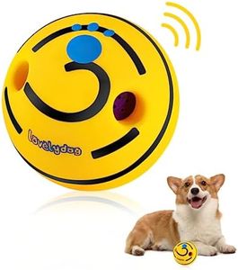 Dog Toy, Giggle Ball Dog Toy, Durable Wobble Wag Chewing Dog Balls, IQ Training Cleaning Teeth Indoor Outdoor for Medium Large Dogs,