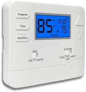 Programmable Thermostat, Multi-Stage, 2 Heat/2 Cool, Advanced Thermostat for Enhanced Home HVAC Systems, Blue Backlight
