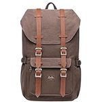 KAUKKO Laptop Backpack Travel Outdoor Weekend Bag Carry on Daypack Stylish and Durable Rucksack Hiking Backpack Fits 15.6"(5-1-coffee2)