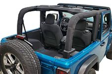 Dirtydog 4x4 Roll Bar Cover - for Jeep JL2 Door Soft top 2018 2019 2020 2021 2022 2023 - Black