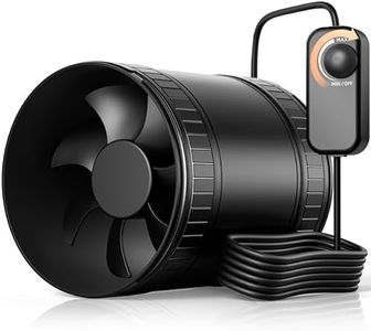 4 Inch Compact Inline Duct Fan Kit with Speed Controller, Quiet DC Motor Exhaust Fan for Grow Tent Ventilation, Heating Cooling Booster, Hydroponics, Boat