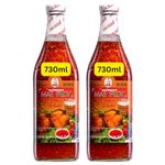 Mae Ploy Sweet Chilli Sauce, Hot Sauce With Fresh Chilli for Dipping, Salad and More (2x730ml)