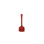 Justrite 26810R Steel Heavy Duty Butt Cans Cigarette Butt Receptacle, 2.5 Gallon Capacity, 11-1/2 Diameter x 34 Height, Red