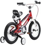 RoyalBaby Space No 1 Freestyle 16 Inch Kids Bicycle Bike with Dual Brakes, Training Wheels, Kickstand, and Water Bottle for Ages 4 to 7, Red