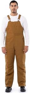 Wrangler Riggs Workwear Men's Insulated Bibs, Duck Brown