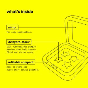 Starface XL Big Star Pimple Patches – Large Hydrocolloid, 32 Count