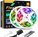 Led Strip Lights Waterproof Dimmable Changing Color RGB 5050 32 ft 10M Multicolor rgb Led Strip with Remote IR Controller Cuttable DIY Led Tape For Home Kitchen Cabinet Restaurant Bedroom decoration