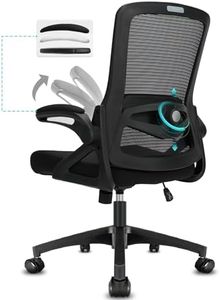 Milacyee Silla Oficina Ergonómica,Silla de Escritorio,Silla de Oficina de Malla con reposabrazos abatibles, con Apoyo Lumbar Regulable y Ruedas silenciosas, ejecutiva,Capacidad 130kg