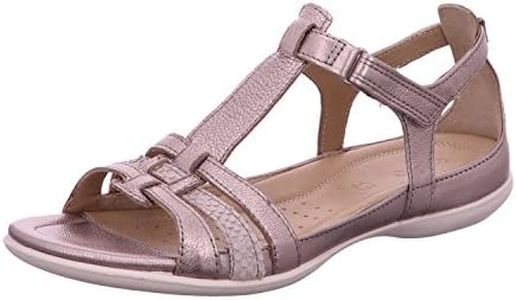 Ecco Footwear Womens Flash T-Strap Gladiator Sandal, Warm Grey Metallic/Moon Rock, 42 EU/11-11.5 M US