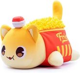 LAIBUY Cat Plush Pillow, Soft Kawaii Kitten Anime Plushie Hugging Pillow, Cute Stuffed Cat Animal Plush Toys Suitable Kids Boys Girls and Her Birthday Christmas Day Gifts (frits)