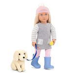 Our Generation Kids Meagan Play Doll with Pet and Accessory Set, Play toy doll and dog inspire imaginative play for toddlers, for kids 3 years of age or older, 18 inch / 46 cm Doll