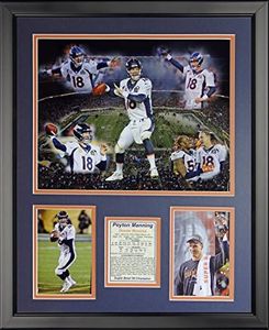 NFL 2015 Super Bowl 50 Champions Peyton Manning Legends Never Die Framed Photo Collage, Unisex, 19964U, Black, 16"X20"