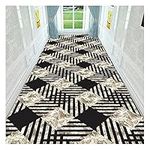 Hallway Carpet Runner Geometric Lon