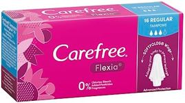 Carefree Flexia Regular Tampons 16 pack |Advanced Protection| Adapts To Your Body