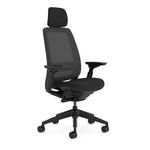 Steelcase Series 2 Ergonomic Office Chair With LiveBack Lumbar Support, 4D Armrests, Adjustable Headrest Black/Black