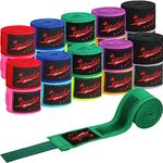 Lenwen 10 Pairs 120 Inch Boxing Wraps Bulk Mexican Style Hand Wraps Boxing Gloves Muay Thai MMA Boxing Hand Wraps for Men Women and Youth