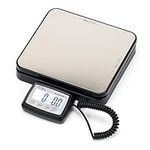 110 lb (50 kg) Digital Postal Scale, Stainless Steel Pan, Backlit Display, Piece Counting, Multiple Units, Capacity: Max 50 kg (110 lb), Min 5 g (0.2 oz), Division 1 g / 0.1 oz