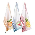 DII Cotton Dish, Decorative Oversized Towels, Perfect for Every Day Home Kitchen, Holidays and Housewarming Gifts, Hello Summer, Dishtowel S/3