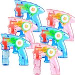 6 Pcs Bubble Gun Shooter LED Light 