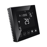 KETOTEK WiFi Thermostat for Electric Underfloor Heating 16A with Sensor Probe, Smart Underfloor Heating Controller Thermostats Black Compatible with Alexa