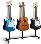 STRICH 6 Adjustable Guitar Stand Holder - Heavy Duty Floor Stand for Acoustic, Electric, Bass, Banjos - Folding Multi-Holder FH-S6 Black