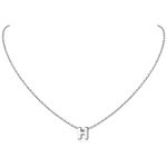 ChicSilver Women 925 Sterling Silver Letter Necklace Dainty Personalized Alphabet Initial Pendant Script Name Choker Necklace Letter H