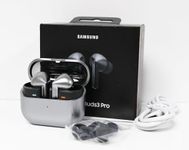 Samsung Galaxy Buds3 Pro AI True Wireless Bluetooth Earbuds, Noise Cancelling, Sound Optimization, Real-Time Interpreter, Redesigned Comfort Fit International Version (Silver)