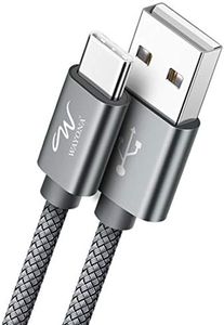 Wayona USB Type C 6FT 2Meter Charger Cable Fast Charging USB C Cable Compatible for Samsung Galaxy S10e S20 S9 S8 Plus S10+, Note 10 Note 9 Note 8,S20,M31s,M40 (6 FT Pack of 1, Grey)