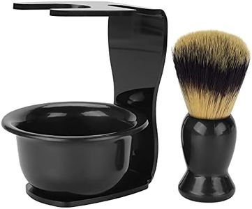 CINEEN 3-in-1 Shaving Brush Kit Includes Badger Hair Shaving Brush Shaving Bowl Razor & Brush Holder Shaving Brush Set for Father Husband Boyfriend Birthday and Valentines Day Gifts