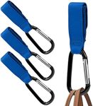 [4 Pack] Stroller Hooks for Bags to Organize Your Day Out - Secure Hold Velcro Stroller Hooks for Hanging Bags - Easy to Attach Stroller Clips for Bags - Portable Stroller Bag Hook - Stroller Hook