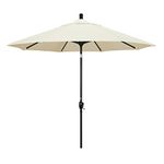 California Umbrella GSPT908302-5453 9' Round Market Umbrella, Black Pole, Sunbrella Canvas