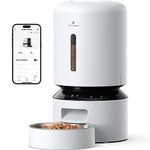 PETLIBRO Automatic Cat Feeder, 5 GHz Wi-Fi Cat Feeder with App Control, Low Food & Blockage Sensor, Power Outage Memory Protection, 1-10 Meals Per Day, up to 10s Meal Call for Cat and Dog(5L, White)