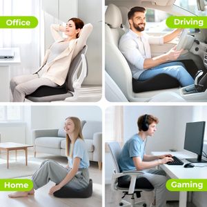 AUVON Memory Foam Seat Cushion – Ergonomic Pressure Relief Pad