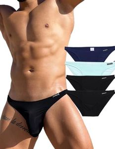 Avidlove Underwear Men's 4 Pack Classic Low Rise Stretchy Hip Briefs Bikini(Black/Black/Navy Blue/Light Green,S)