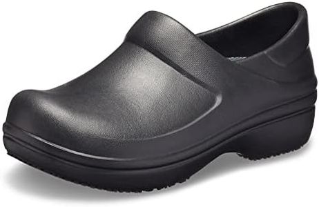 Crocs Neria Pro II Clogs, Nurse Shoes for Women, Black, 8