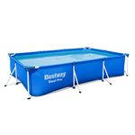 Bestway Steel Pro Pool | Swimming Pool, Rectangle Above Ground Garden Frame Pool, Multiple Sizes, Blue, 9’10”