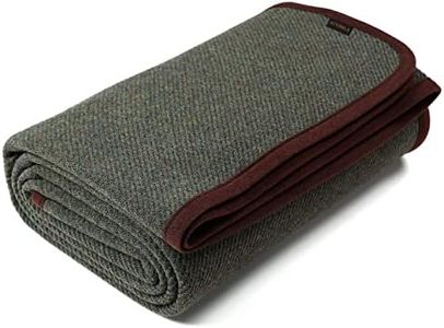 ACUSHLA Merino Wool Blanket Warm Blanket Camping Blanket Cuddly Blanket 160 x 200 cm (Wool) - Military (Olive)