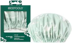 EcoTools XL Shower Cap, Large Hair Cap For Shower Or Bath, Protect Hair & Keep Dry, Reusable & Waterproof Material, Comfortable Fit For All Hair Types & Head Sizes, Cruelty-Free & Vegan, 1 Count