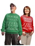 Tstars Grandma & Grandpa Matching Ugly Christmas Sweatshirts Set Grandparents Xmas Gift Women Sweatshirt Red Large/Sweatshirt Green X-Large