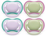 Philips Avent Ultra Air Pacifier 0-6m, Fresh Lilac/Pastel Green, 4 pack SCF085/50