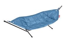 Fatboy Headdemock Hammock with Stand - Double 2 Person Hammock - Hammock with Easy to Assemble Metal Frame - Outdoor Hammock - Max Load Capacity 150 kg - Jeans Light Blue