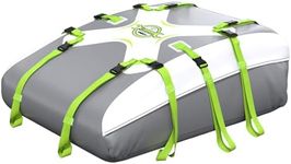 Sailnovo Car Roof Bag Roof box,580L/20 Cubic Waterproof Rooftop Cargo Carrier Bag with Anti-Slip Mat, Security Lock,6 Door Hooks Fit Without Roof Bars/Racks/Rails (Grey-Green)