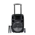 T-Series TR-12K Bluetooth Trolly Speaker with 2 Cordless Mic 40 Watt Bluetooth Speaker