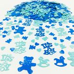 Blue Confetti Sprinkles for Funny Boy Happy Birthday Party Decoration-Bear Horse Heart 1.5OZ