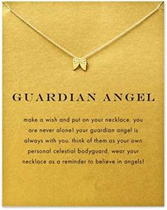 Dainty Lucky Elephant Horseshoe Clavicle Chain Key Angel Wing Hexagram Star Pendant Necklace Friendship BFF Jewelry-Wing