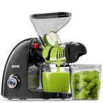 2nd Edition Cold Press Juicer, SiFENE Slow Masticating Juicer Machines for Fruit & Vegetable, Juice Maker Extractor with Dual Mouth, Quiet Motor & Anti-Clog Function, Easy to Clean, Black